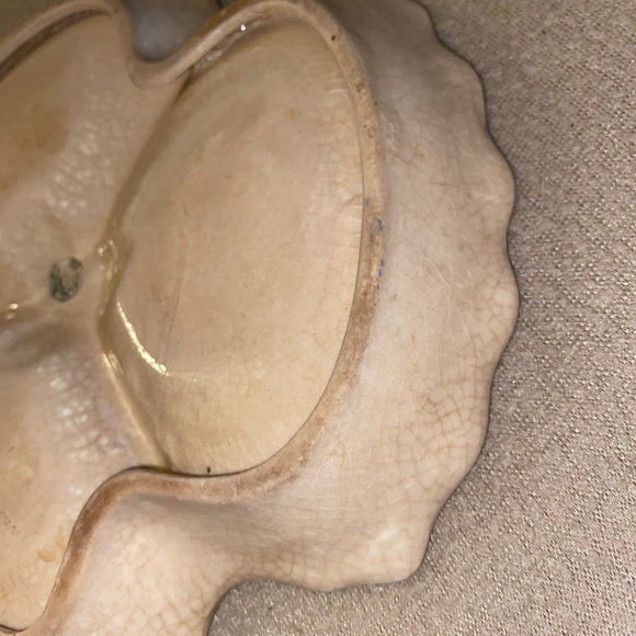 VTG serving dish tray hand painted divider dish small lazy Susan retro classic - Picture 10 of 14